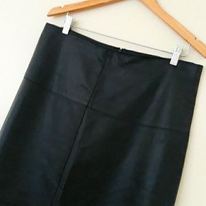 Lambskin Maxi Length Leather Skirt